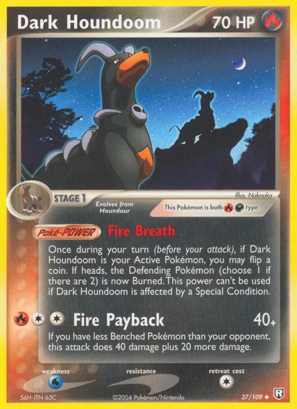 Dark Houndoom 37/109 Team Rocket Returns Pokémon card
