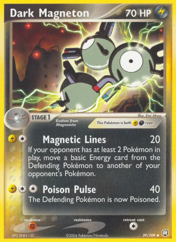 Dark Magneton 39/109 Team Rocket Returns Pokémon card