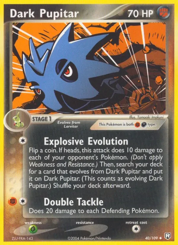 Dark Pupitar 40/109 Team Rocket Returns Pokémon card