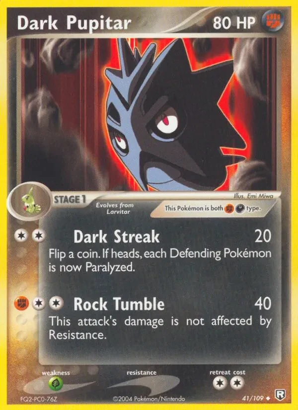 Dark Pupitar 41/109 Team Rocket Returns Pokémon card