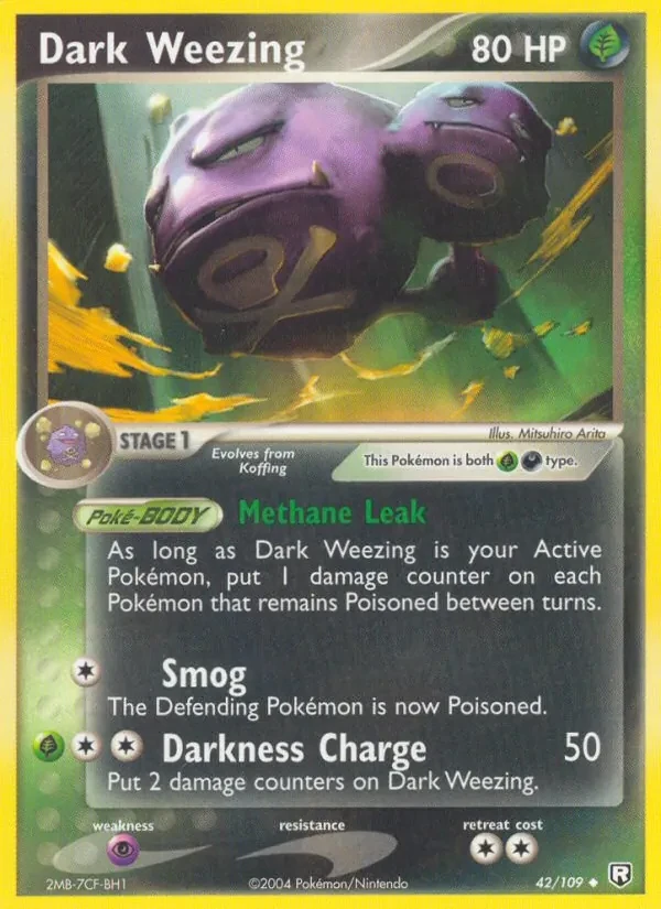 Dark Weezing 42/109 Team Rocket Returns Pokémon card