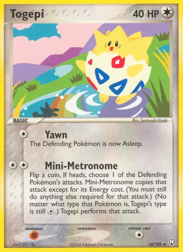 Togepi 50/109 Team Rocket Returns Pokémon card