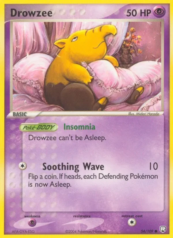 Drowzee 54/109 Team Rocket Returns Pokémon card