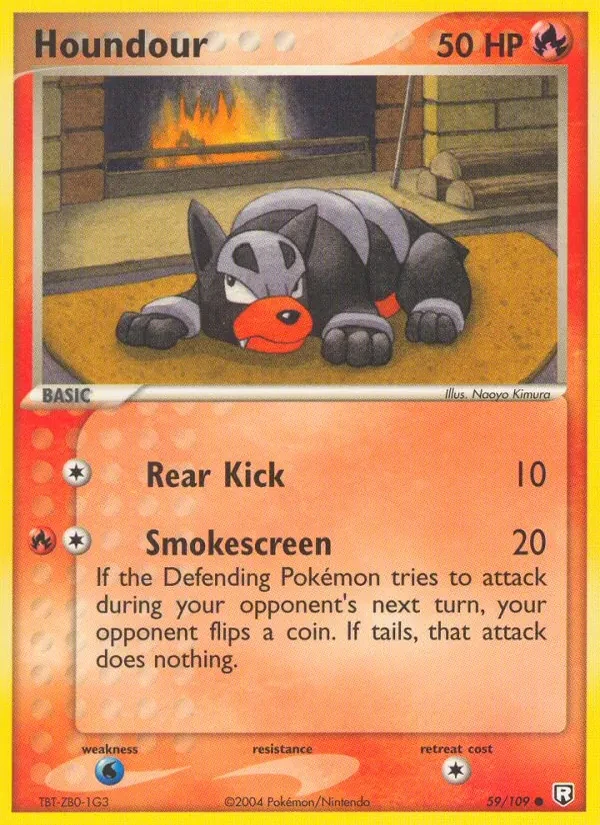 Houndour 59/109 Team Rocket Returns Pokémon Karte