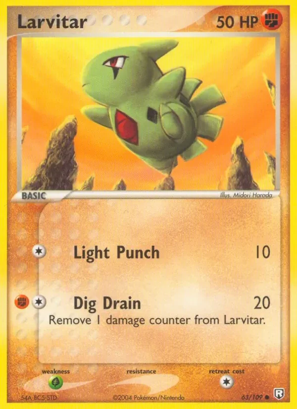 Larvitar 63/109 Team Rocket Returns Pokémon card