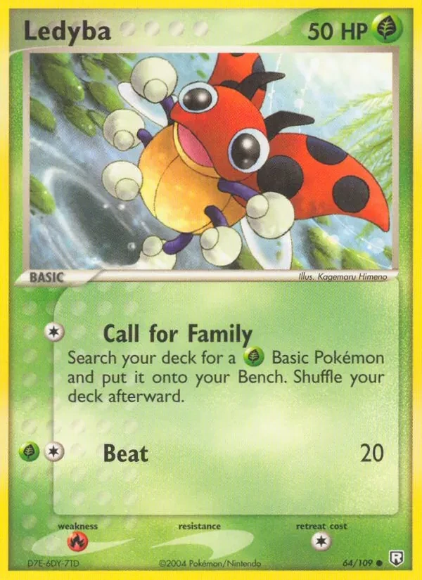 Ledyba 64/109 Team Rocket Returns Pokémon card
