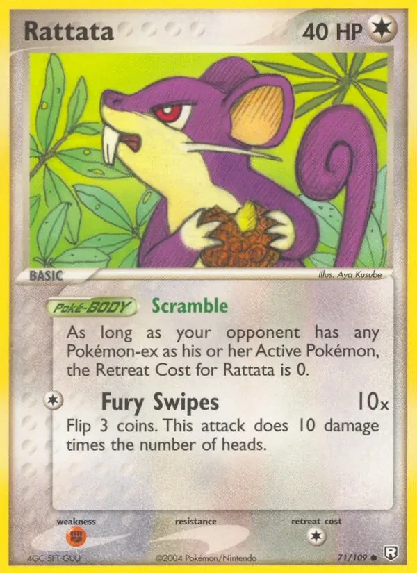 Rattata 71/109 Team Rocket Returns Pokémon card