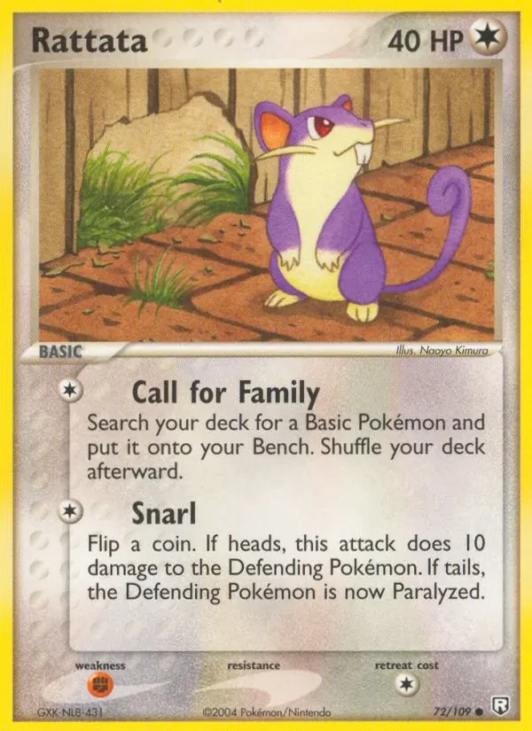 Rattata 72/109 Team Rocket Returns Pokémon card