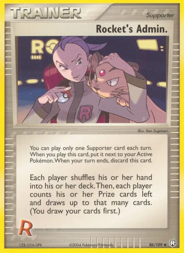 Rocket's Admin. 86/109 Team Rocket Returns Pokémon card