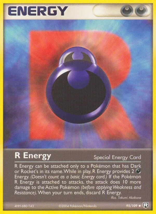 R Energy 95/109 Team Rocket Returns Pokémon card