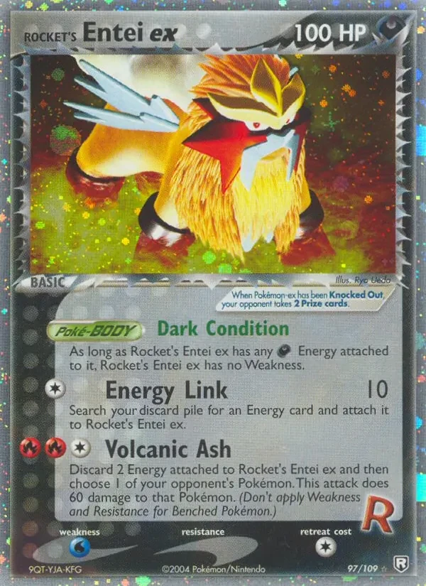 Rocket's Entei ex 97/109 Team Rocket Returns Pokémon card