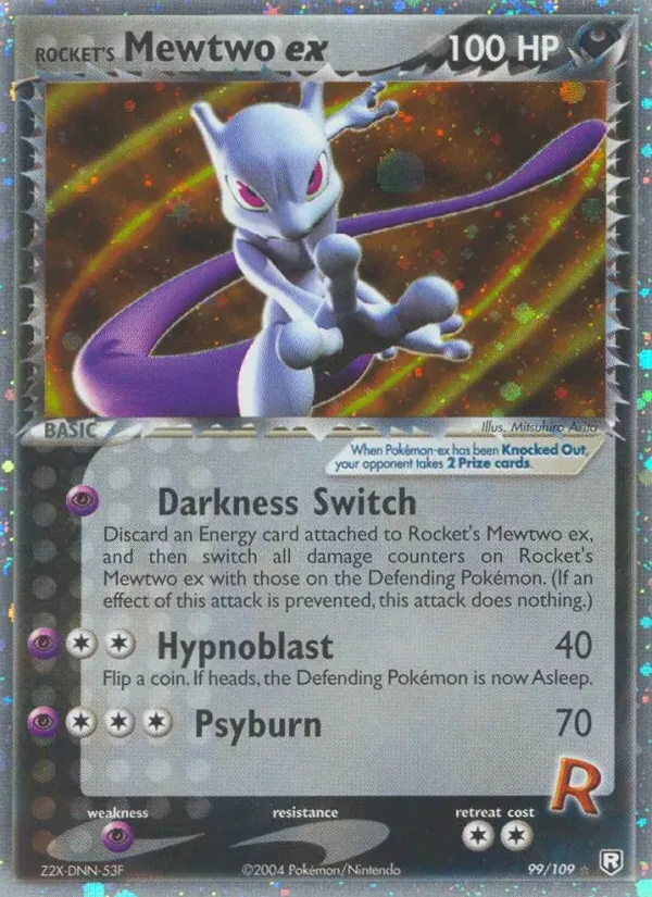 Rocket's Mewtwo ex 99/109 Team Rocket Returns Pokémon card