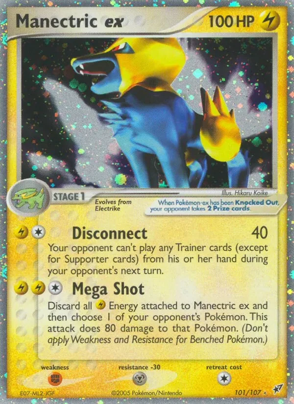 Manectric ex 101/107 Deoxys Pokémon card