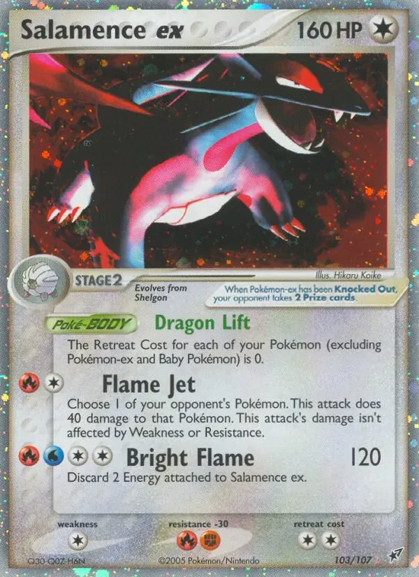 Salamence ex 103/107 Deoxys Pokémon card