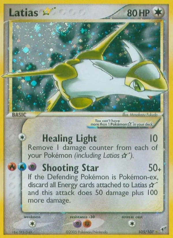 Latias ☆ 105/107 Deoxys Pokémon card