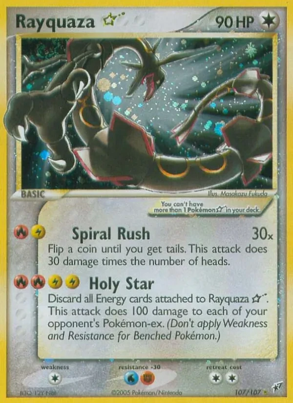 Rayquaza ☆ 107/107 Deoxys Pokémon card