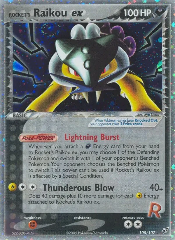 Rocket's Raikou ex 108/107 Deoxys Pokémon card