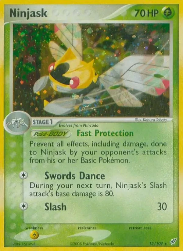 Ninjask 13/107 Deoxys Pokémon card