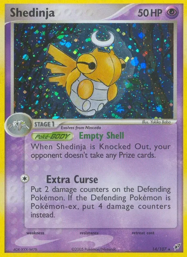 Shedinja 14/107 Deoxys Pokémon card