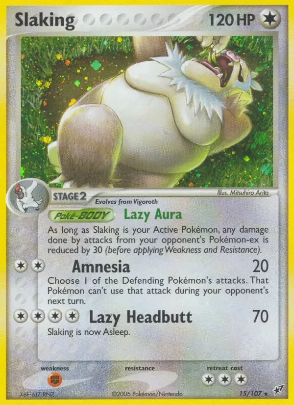 Slaking 15/107 Deoxys Pokémon card