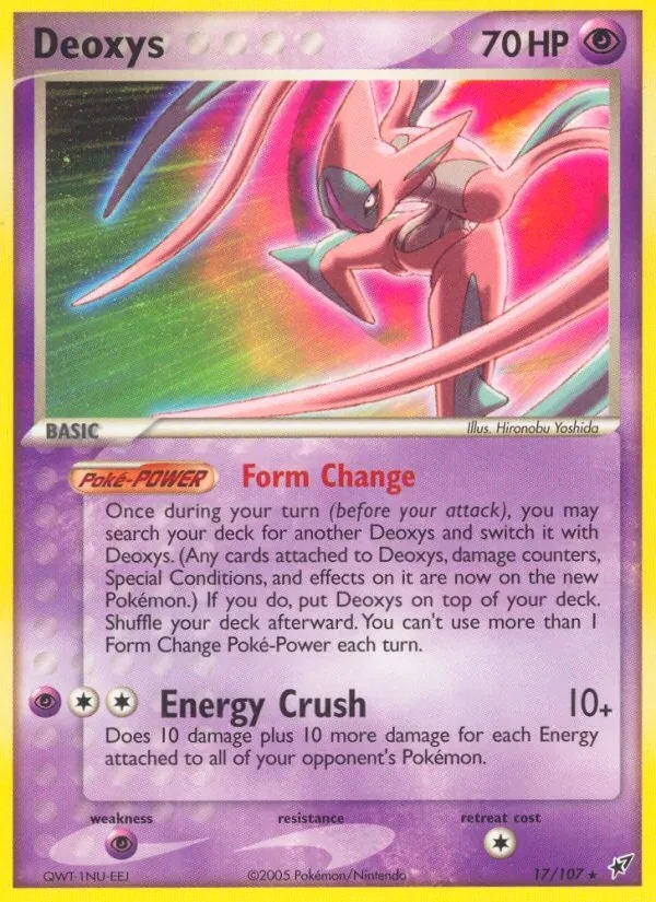 Deoxys 17/107 Deoxys Pokémon card