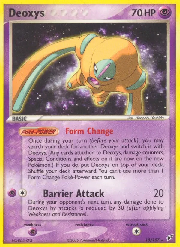 Deoxys 18/107 Deoxys Pokémon card