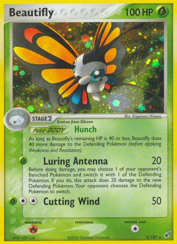Beautifly 2/107 Deoxys Pokémon card