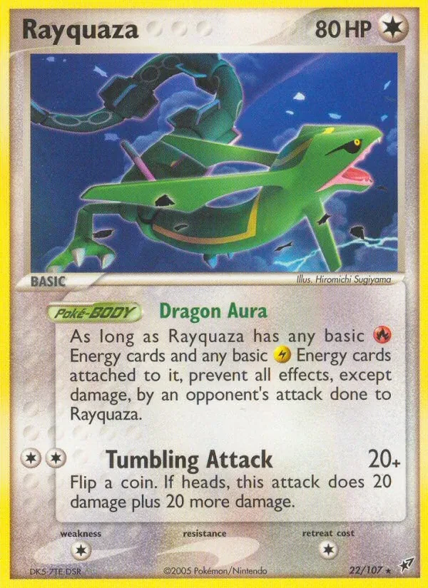Rayquaza 22/107 Deoxys Pokémon card