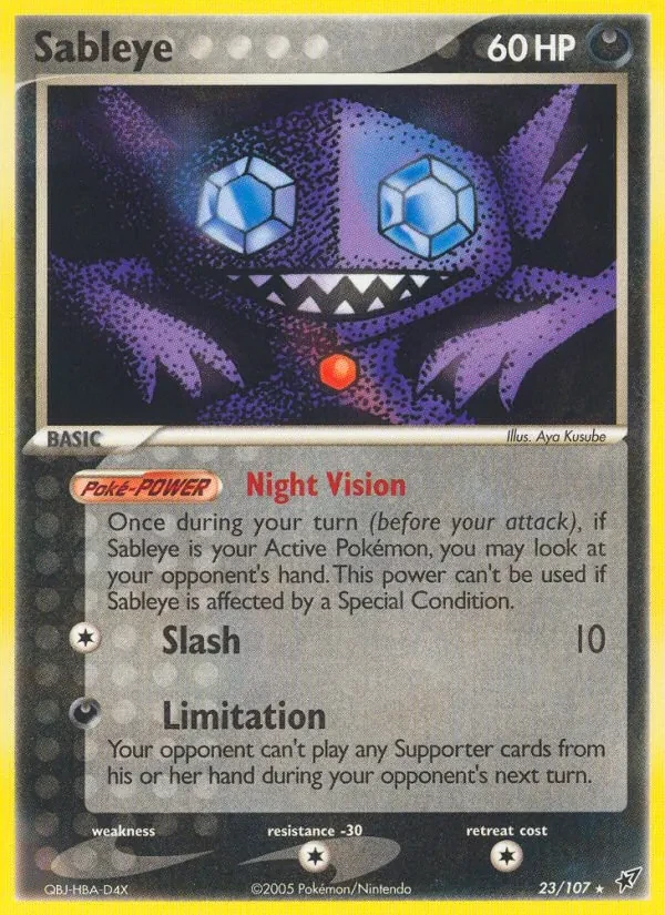 Sableye 23/107 Deoxys Pokémon card