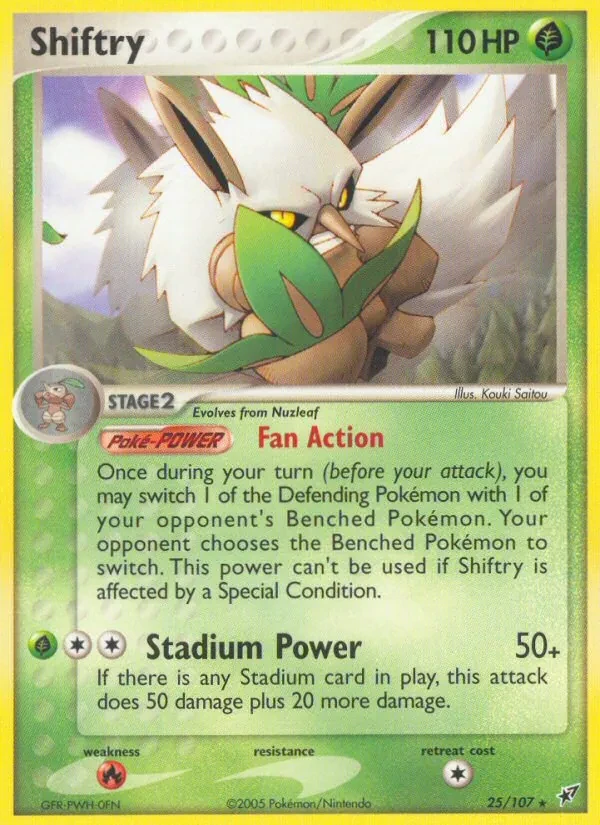 Shiftry 25/107 Deoxys Pokémon card