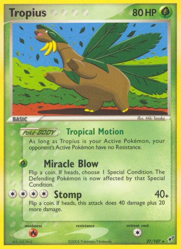 Tropius 27/107 Deoxys Pokémon card