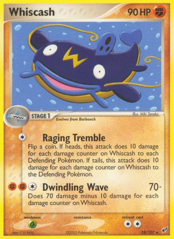 Whiscash 28/107 Deoxys Pokémon card