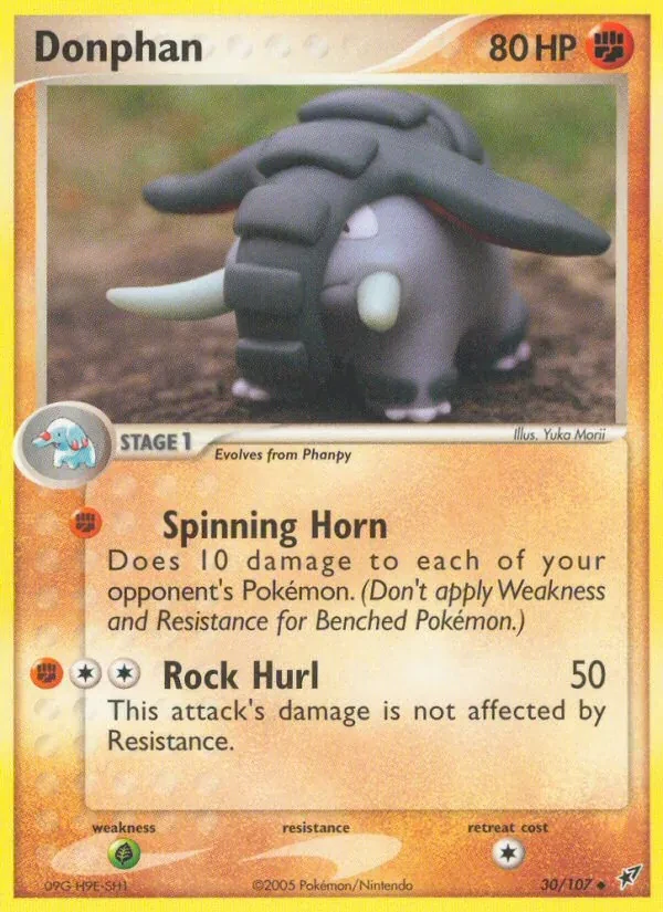 Donphan 30/107 Deoxys Pokémon card