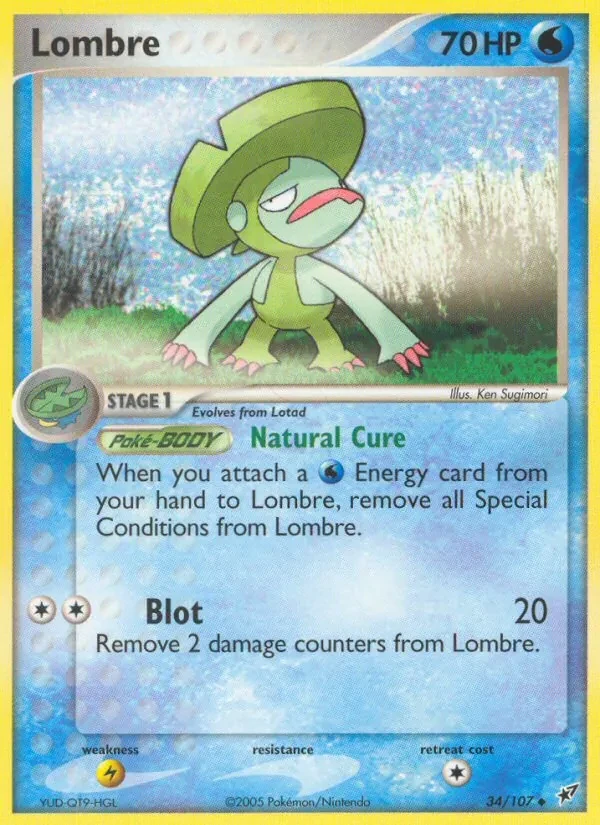Lombre 34/107 Deoxys Pokémon Karte