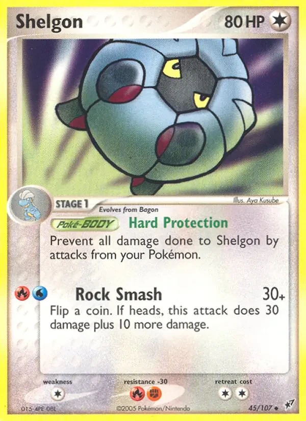 Shelgon 45/107 Deoxys Pokémon card