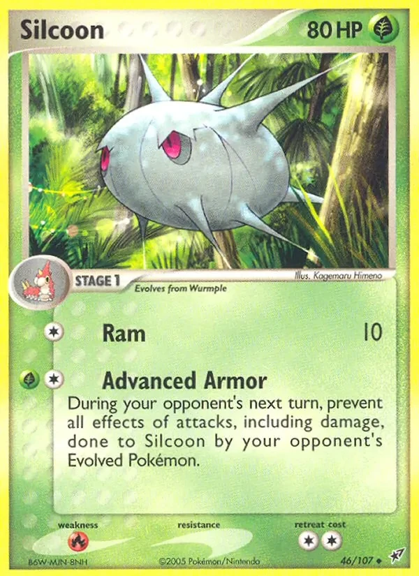 Silcoon 46/107 Deoxys Pokémon card