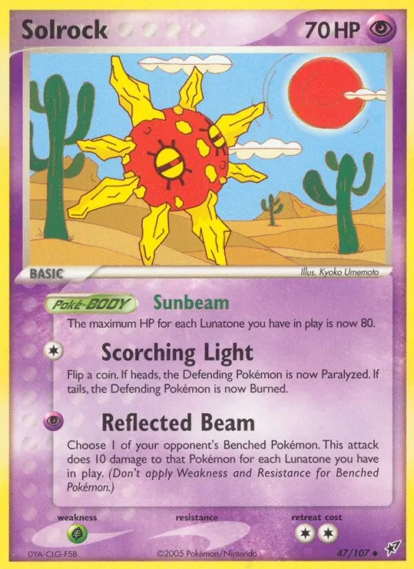 Solrock 47/107 Deoxys Pokémon card