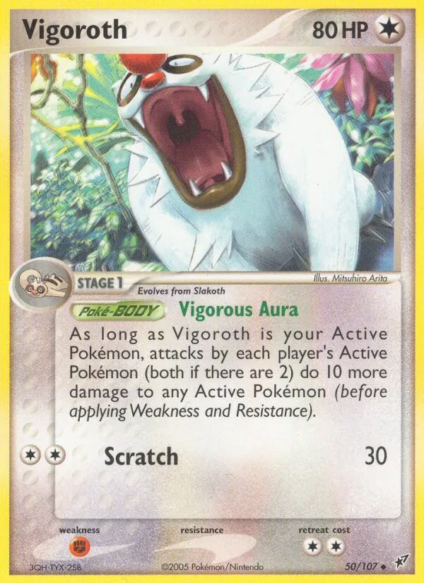 Vigoroth 50/107 Deoxys Pokémon card