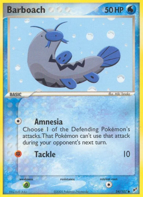 Barboach 54/107 Deoxys Pokémon card