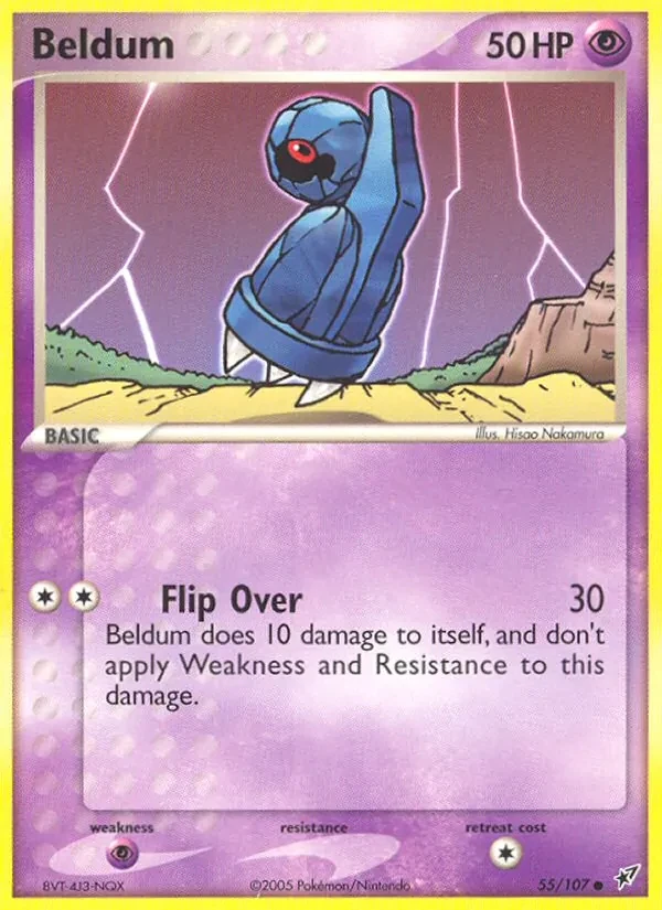 Beldum 55/107 Deoxys Pokémon card