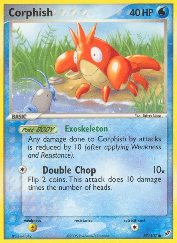 Corphish 57/107 Deoxys Pokémon card