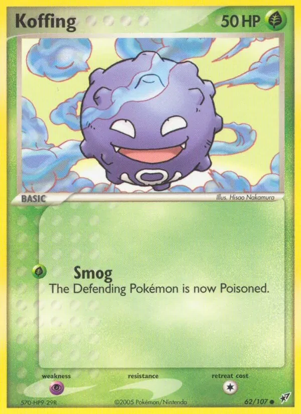 Koffing 62/107 Deoxys Pokémon card