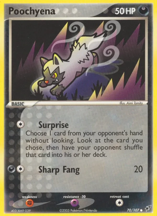 Poochyena 70/107 Deoxys Pokémon card