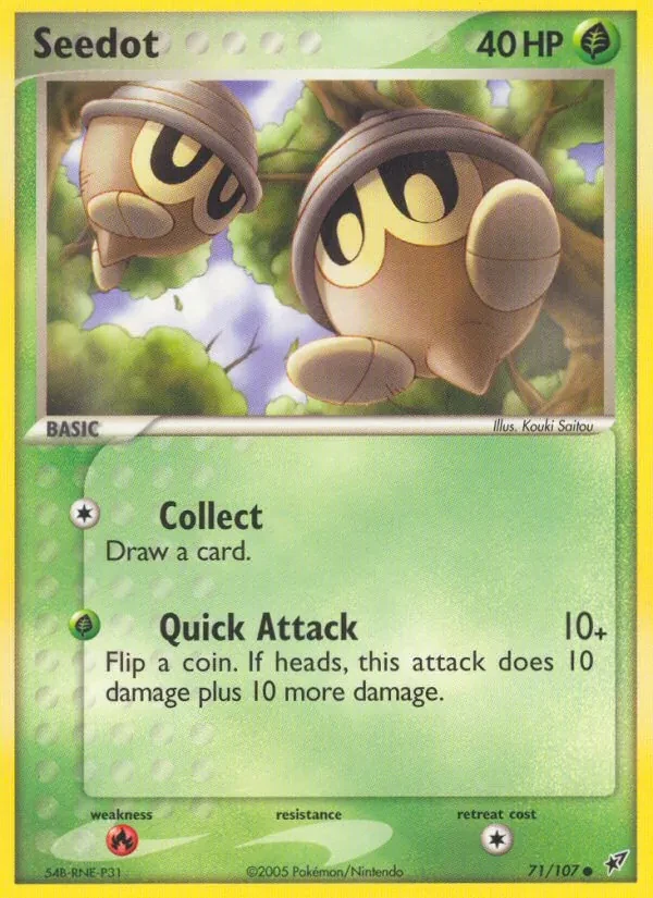 Seedot 71/107 Deoxys Pokémon card