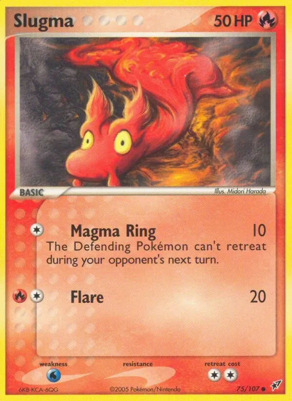 Slugma 75/107 Deoxys Pokémon card