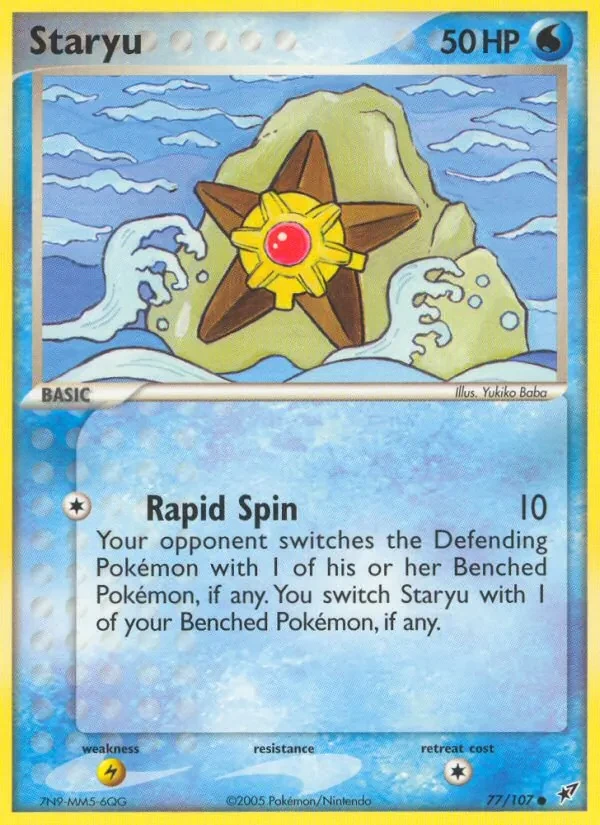 Staryu 77/107 Deoxys Pokémon card