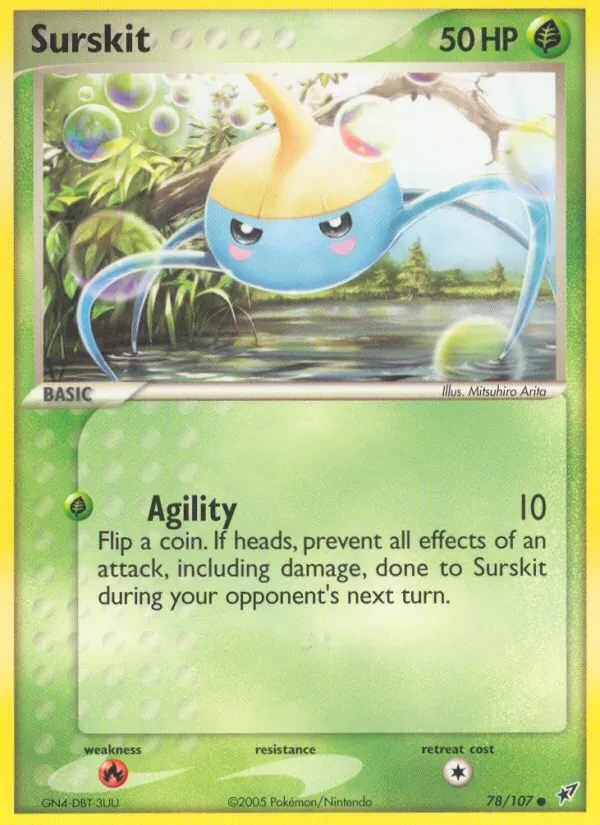 Surskit 78/107 Deoxys Pokémon Karte