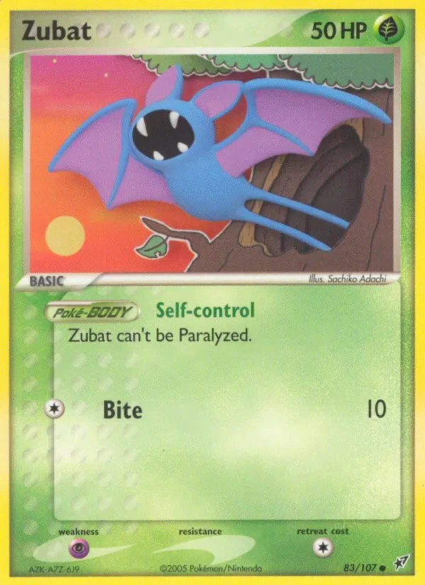 Zubat 83/107 Deoxys Pokémon card