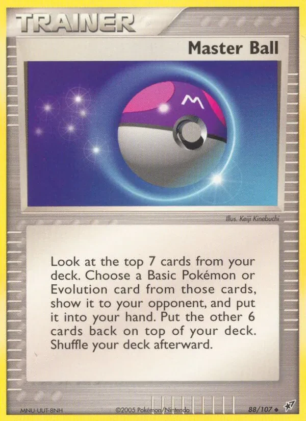 Master Ball 88/107 Deoxys Pokémon card