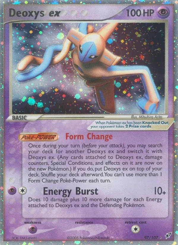 Deoxys ex 97/107 Deoxys Pokémon card